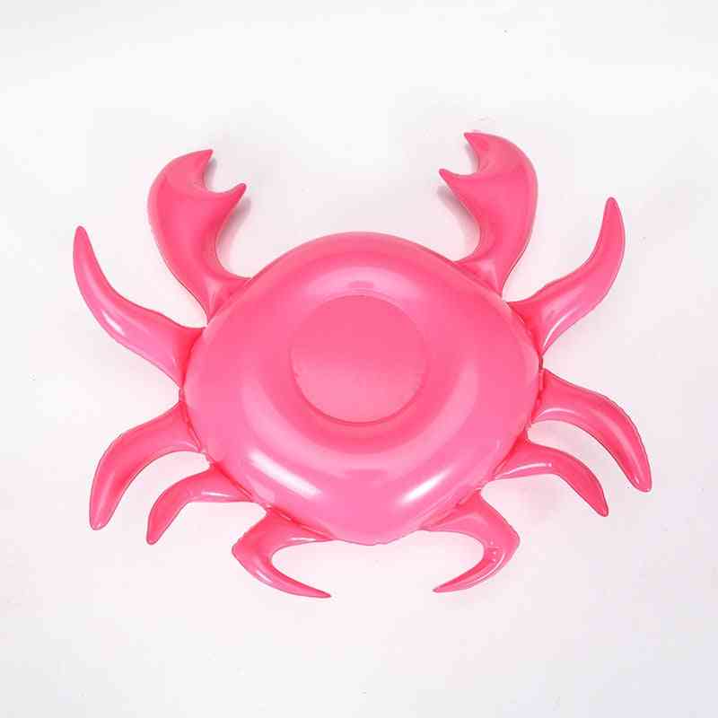 1 pz granchio portabevande galleggiante giocattolo piscina zattere- gonfiabile galleggiante estivo festa in spiaggia bambini (rosa) -