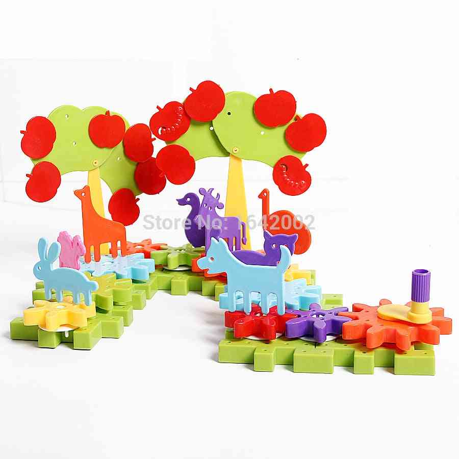 Zahnradbausatz - Lernblöcke Lernstammspielzeug für Kinder