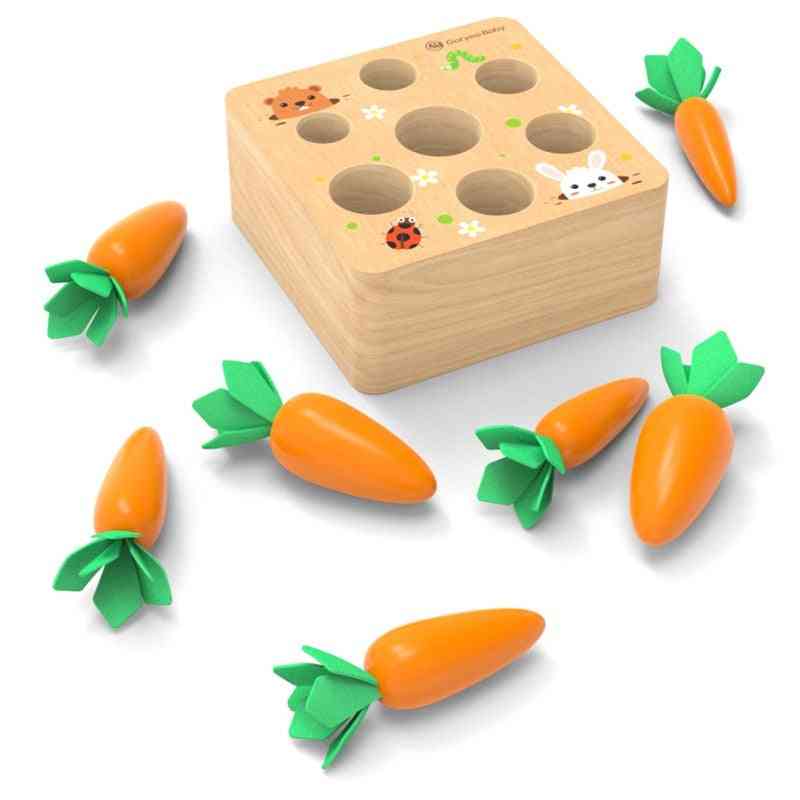 Montessori tirant la carotte capacité alpinia ensemble de blocs en bois - rouge