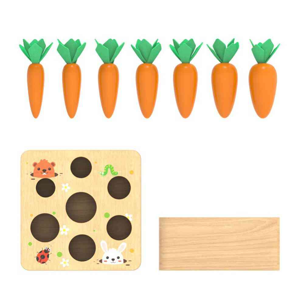 Montessori tirant la carotte capacité alpinia ensemble de blocs en bois - rouge
