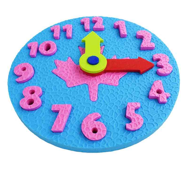 Manual do jardim de infância de ensino diy eva clock educação infantil brinquedos infantis - montessori auxiliar de ensino brinquedos de matemática (estilo aleatório) -