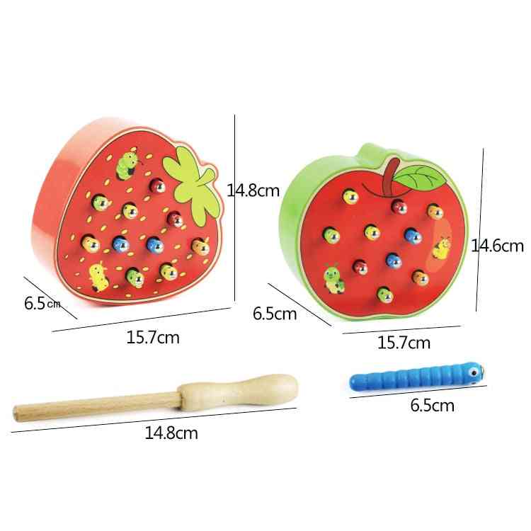 Strawberry 3d Puzzle Baby Wooden Early Educational Magnetic Math