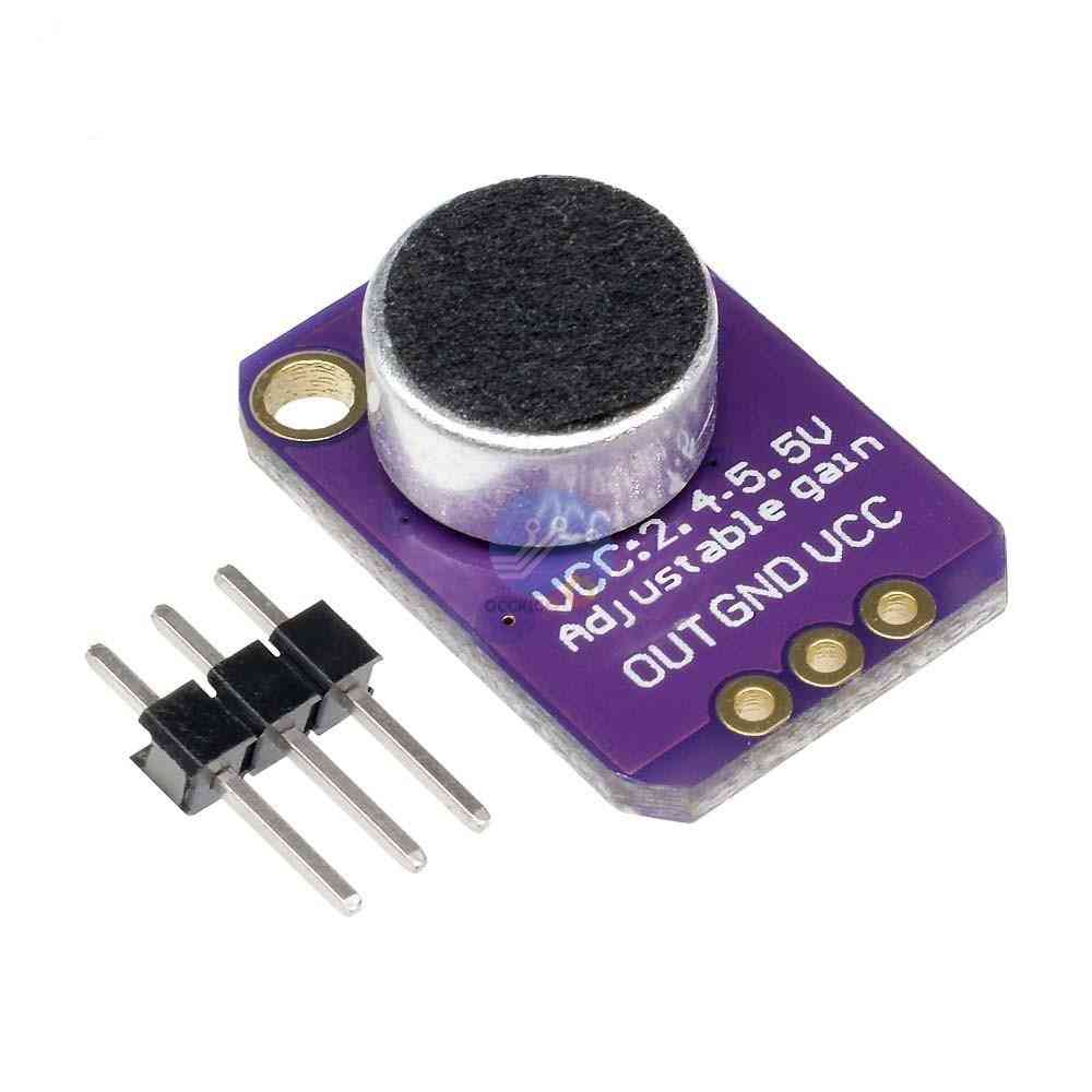 Max4466 electret mikrofonforstærkermodul, støjimmunitetsforforstærker til justerbar forstærkning ud, GND VCC, forstærkerkort 2,4-5V DC -