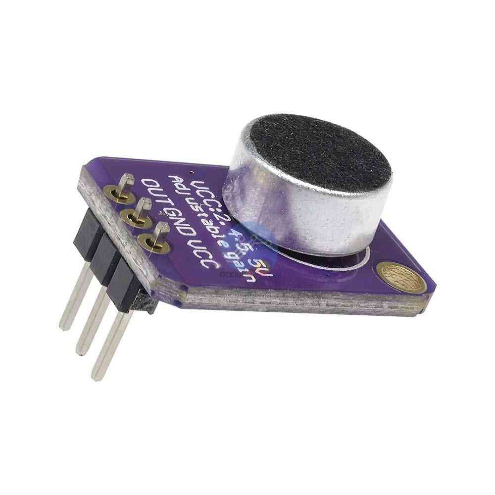 Max4466 electret microfoon versterker module, ruis immuniteit voorversterker voor verstelbare gain out, gnd vcc, versterker board 2.4-5 v dc -