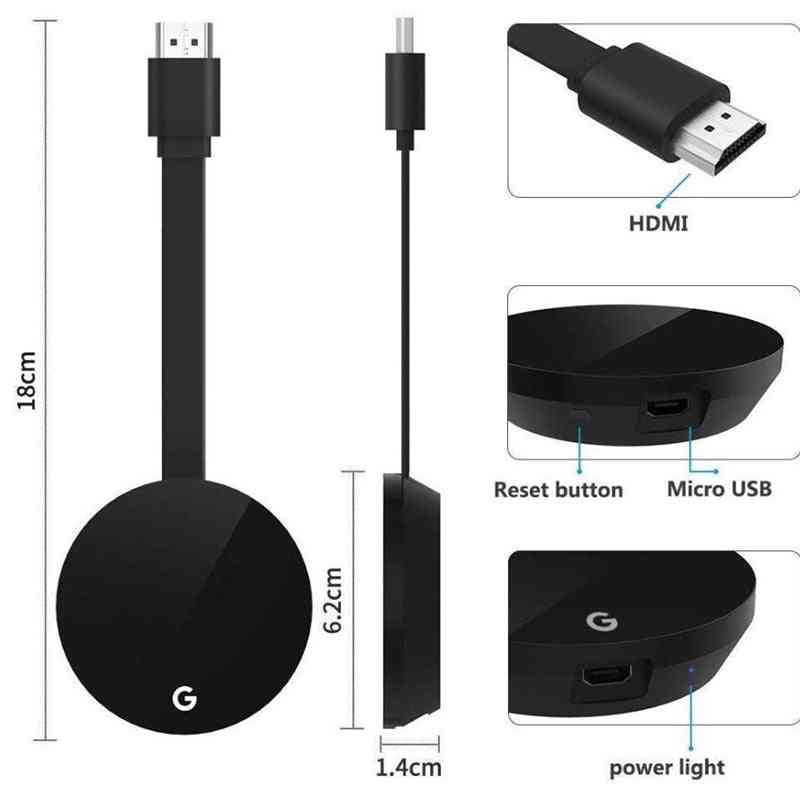 G7s miracast-airplay pour chromecast 3 sans fil hdmi tv-stick wifi display dongle-receiver pour ios android pc netflix -