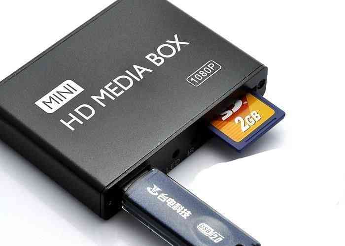 Full HD 1080p odtwarzacz multimedialny centrum multimedialny odtwarzacz wideo odtwarzacz multimedialny z hdmi vga av usb sd / mmc mkv h.264 hddk7 (czarny) -