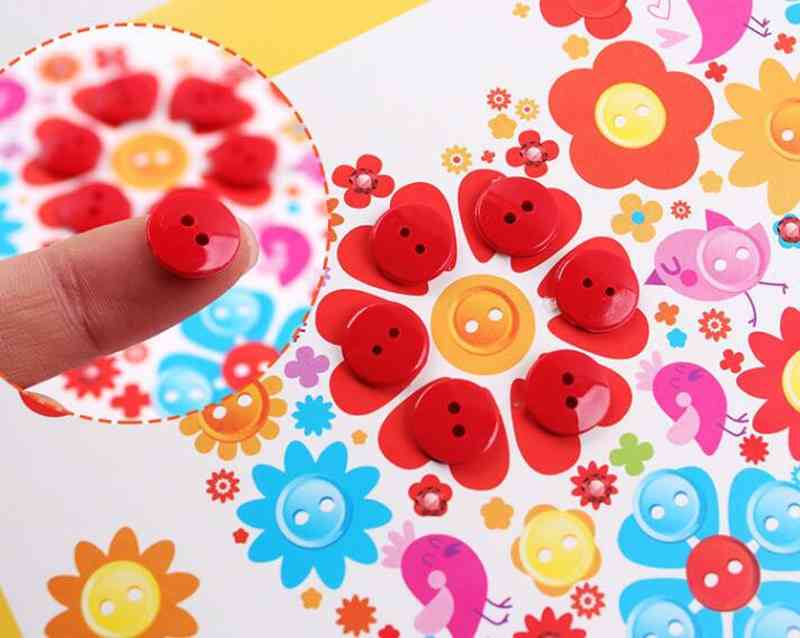 Button Puzzle Stickers Handmade For