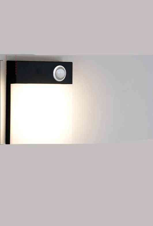 Moderne wasserdichte LED-Außenwandleuchte - ip65 Aluminium, Wandleuchte für Bewegungssensor - schwarzer Bewegungssensor / warmweiß / 15w