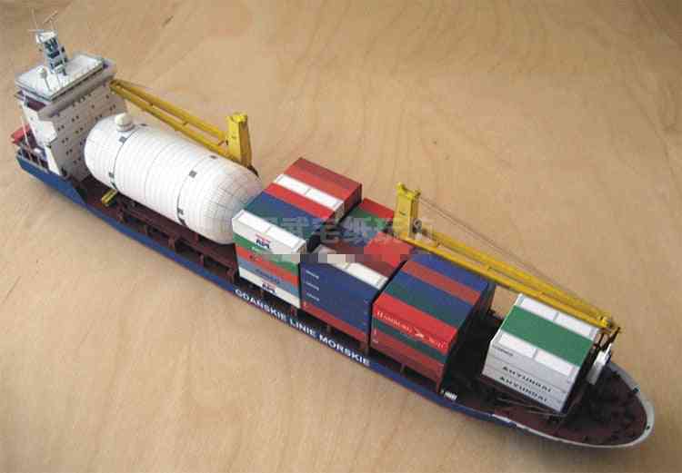 Diy Handcraft Paper Model Kit Handmade Toy Puzzles - Gdansk Cargo Ship