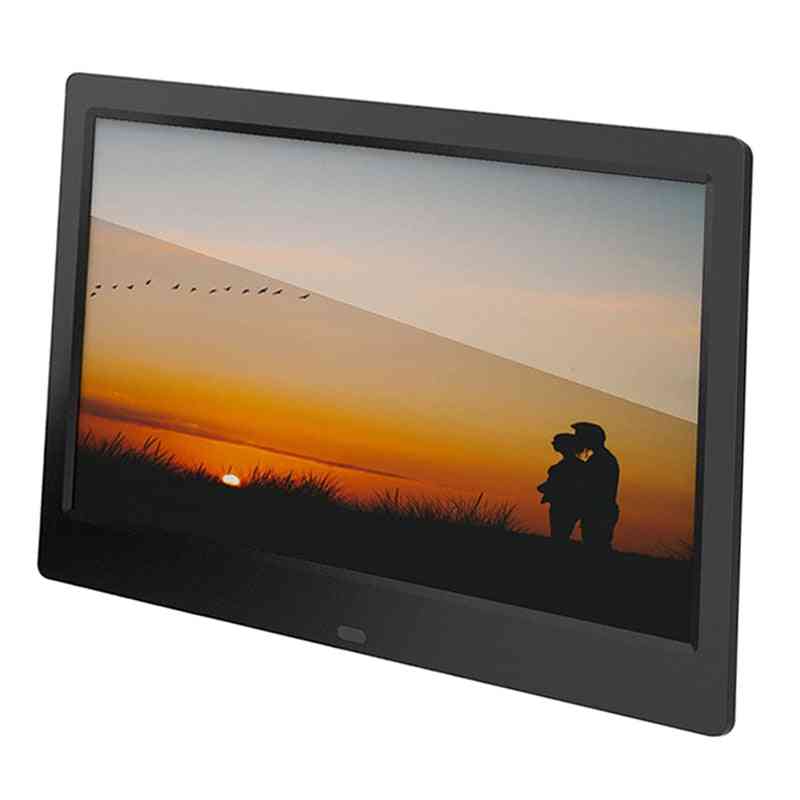 Cadre photo numérique LCD ultramince 10 pouces HD album de cadre électronique MP3 musique lecteur de film mp4 - noir avec prise 16 Go / AU