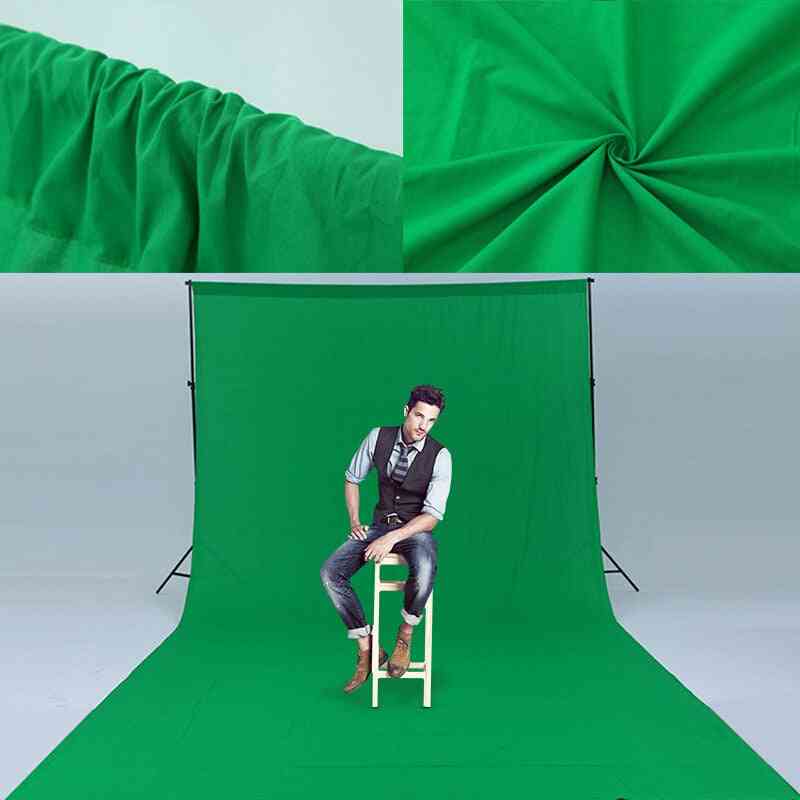 3 * 4 m pantalla verde fotografía telón de fondo poliéster algodón, foto en color sólido para fondo espesar tela de fondo - negro / 300x100 cm