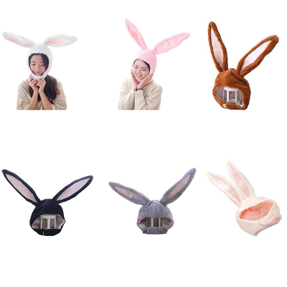 Halloween party cosplay filles longues oreilles de lapin casquette cosplay bonnet en peluche, oreilles de lapin chapeau chapeau de lapin - beige