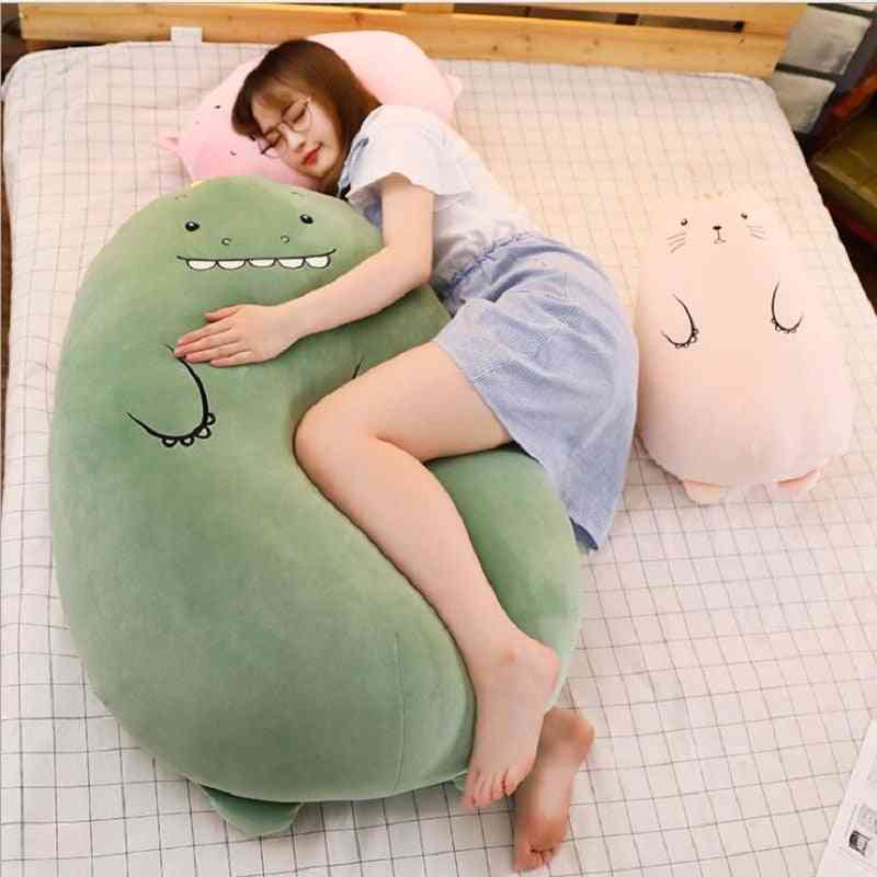 50 Cm Dinosaur Pillow Plush Toys Cute Pig Doll Girls- Bed Holding A Sleeping Long Pillow Cushion