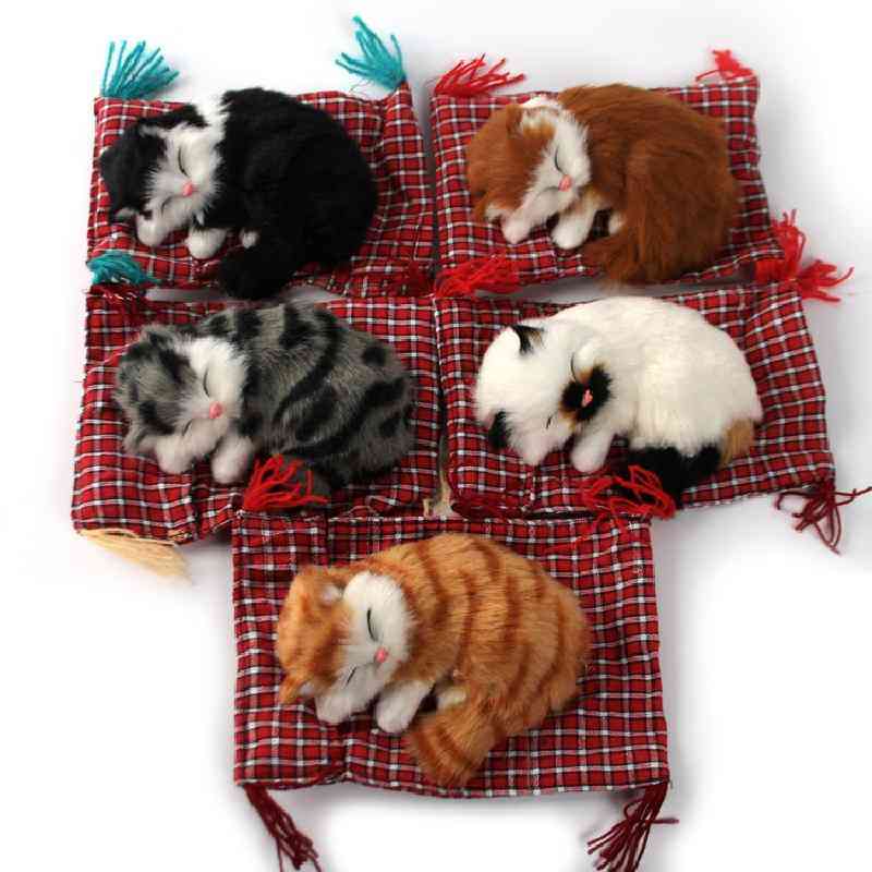 Sleeping Cat Animal Cloth Cushion Model Home Decoration- Simulation Doll Plush Soft Toy