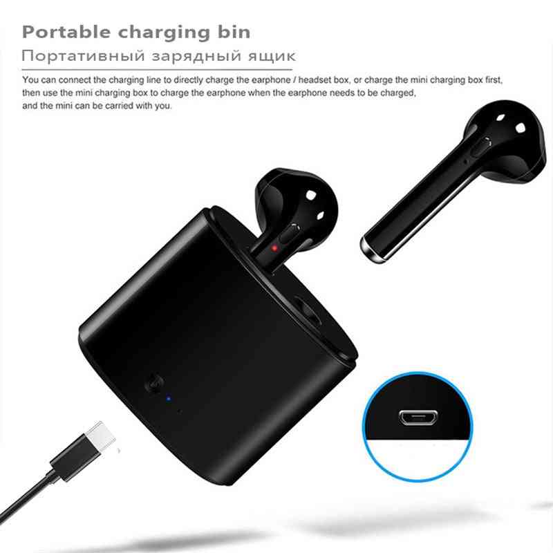 Tws I7s Bluetooth Earphone / Headphones With Charging Box