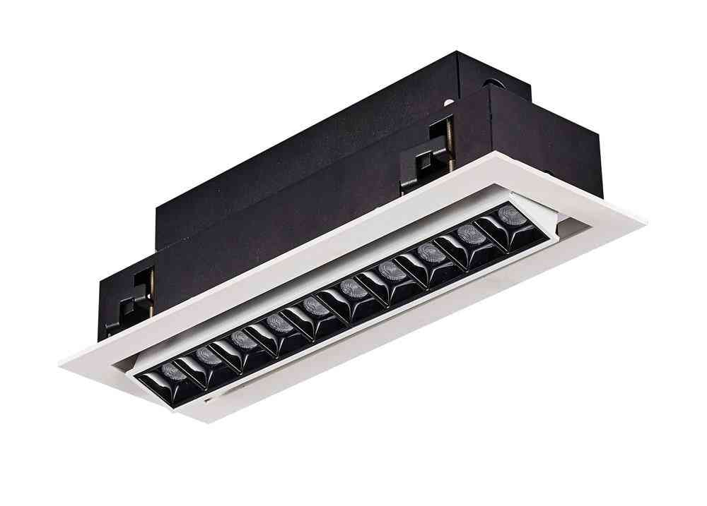 Rectangle Led Downlight - Tilted Ceiling Adjustable Grille Fitting Beam