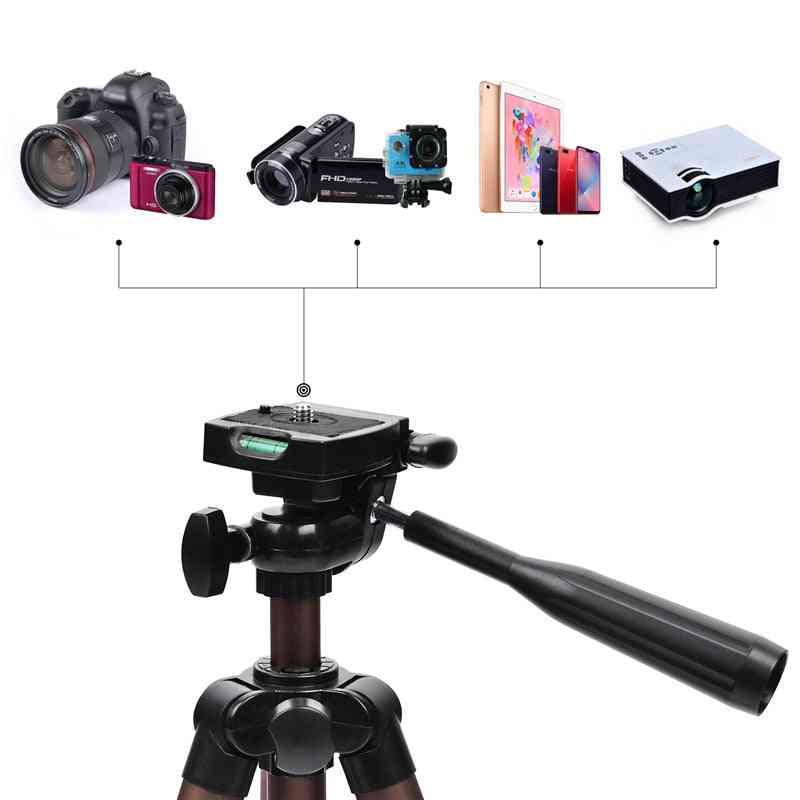 Wt3130 aluminiumlegeringsstativ minikamerastativ med smartphonehållare 1/4 skruv för dslr kamera-mobiltelefon -