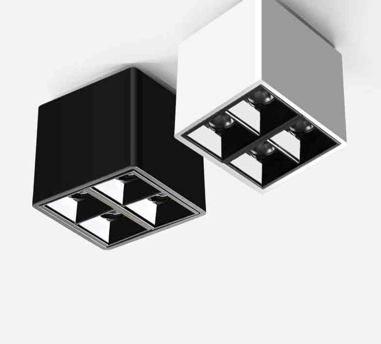 Style moderne blanc, led noir pour plafond, 8w led - noir / 8w 4000k