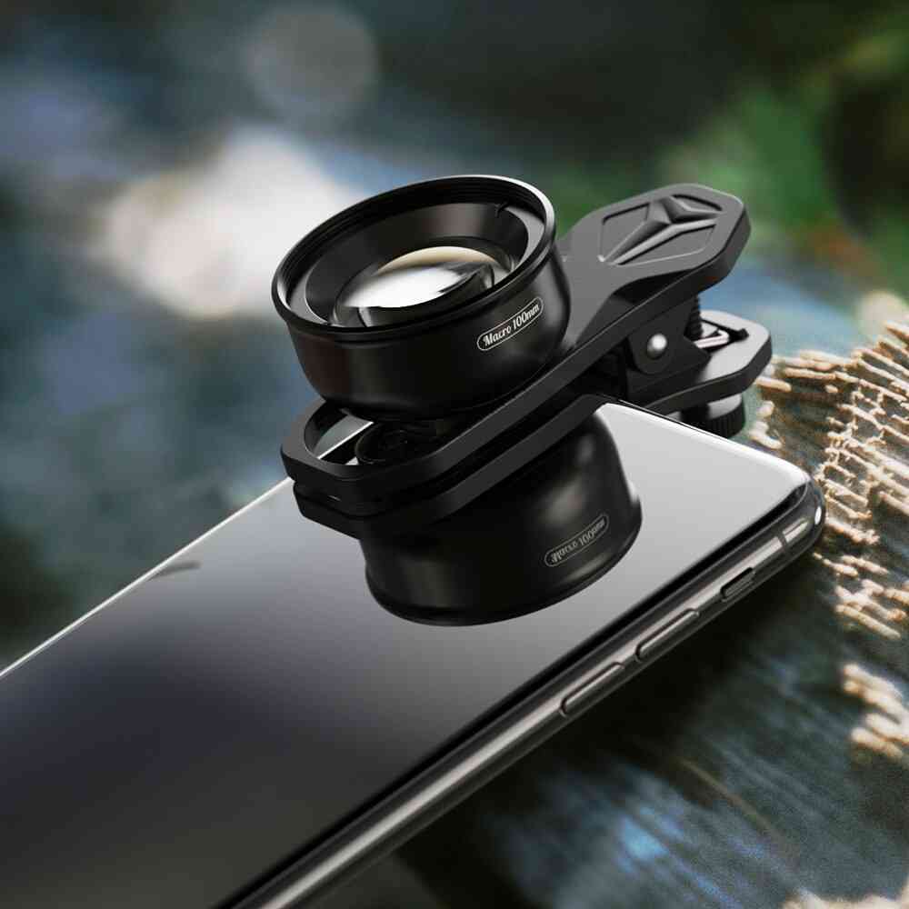 100mm Super Makro Handy Kamera Objektiv HD Optik 10x für alle Smartphones -