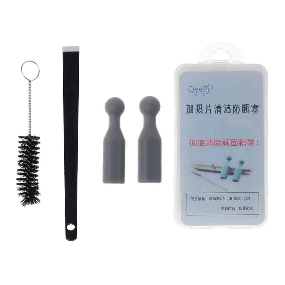 1set Of Silicone Plug, Cleaning Brush And Sinlge-side Blade Tool For Electronic Cigarette