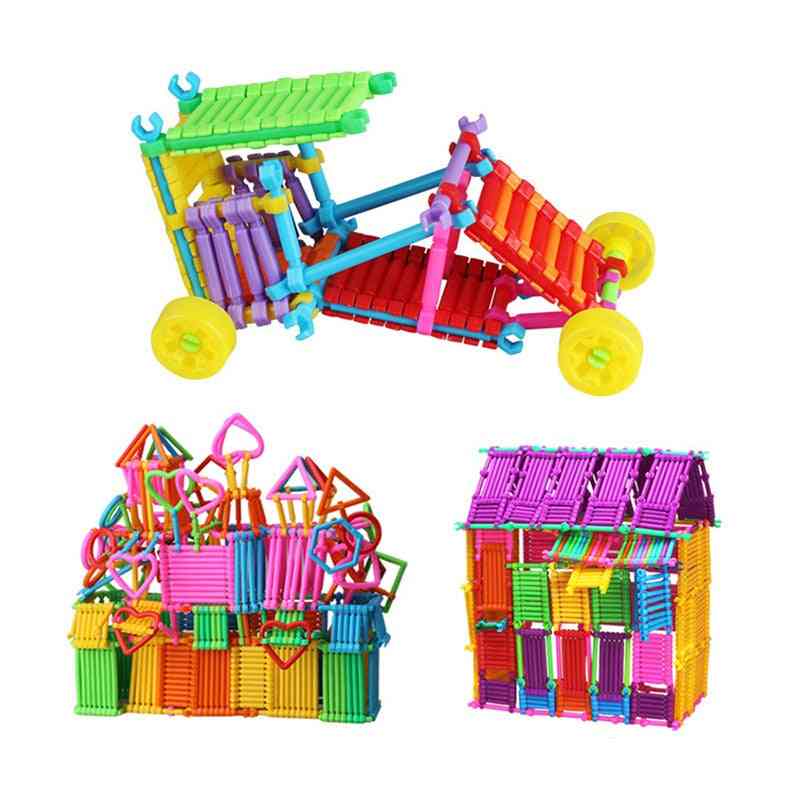 Diy строителна пръчка сглобени строителни блокове, играчка за деца