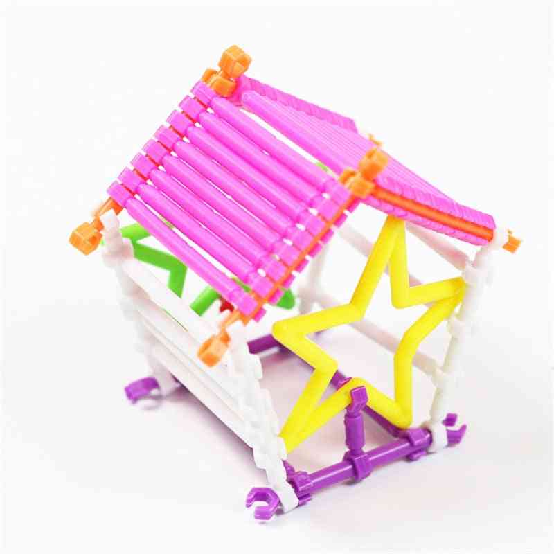 Diy bouwstok geassembleerde bouwstenen speelgoed voor kinderen (b) -