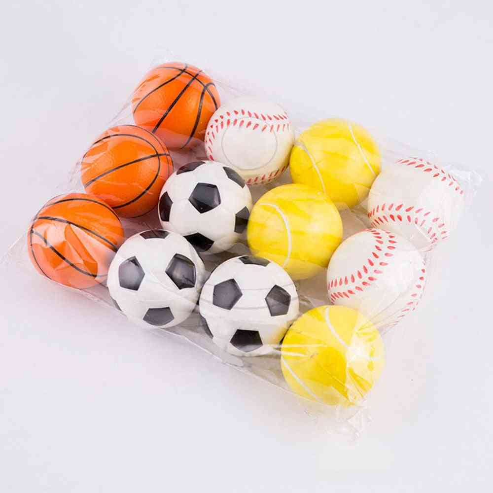 Basketball, Baseball, Football, Tennis Exercise, Soft Elastic Stress Reliever Ball