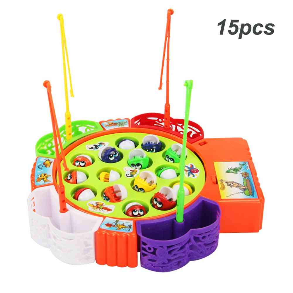 Electric Rotating And Magnetic Fishing Game Set