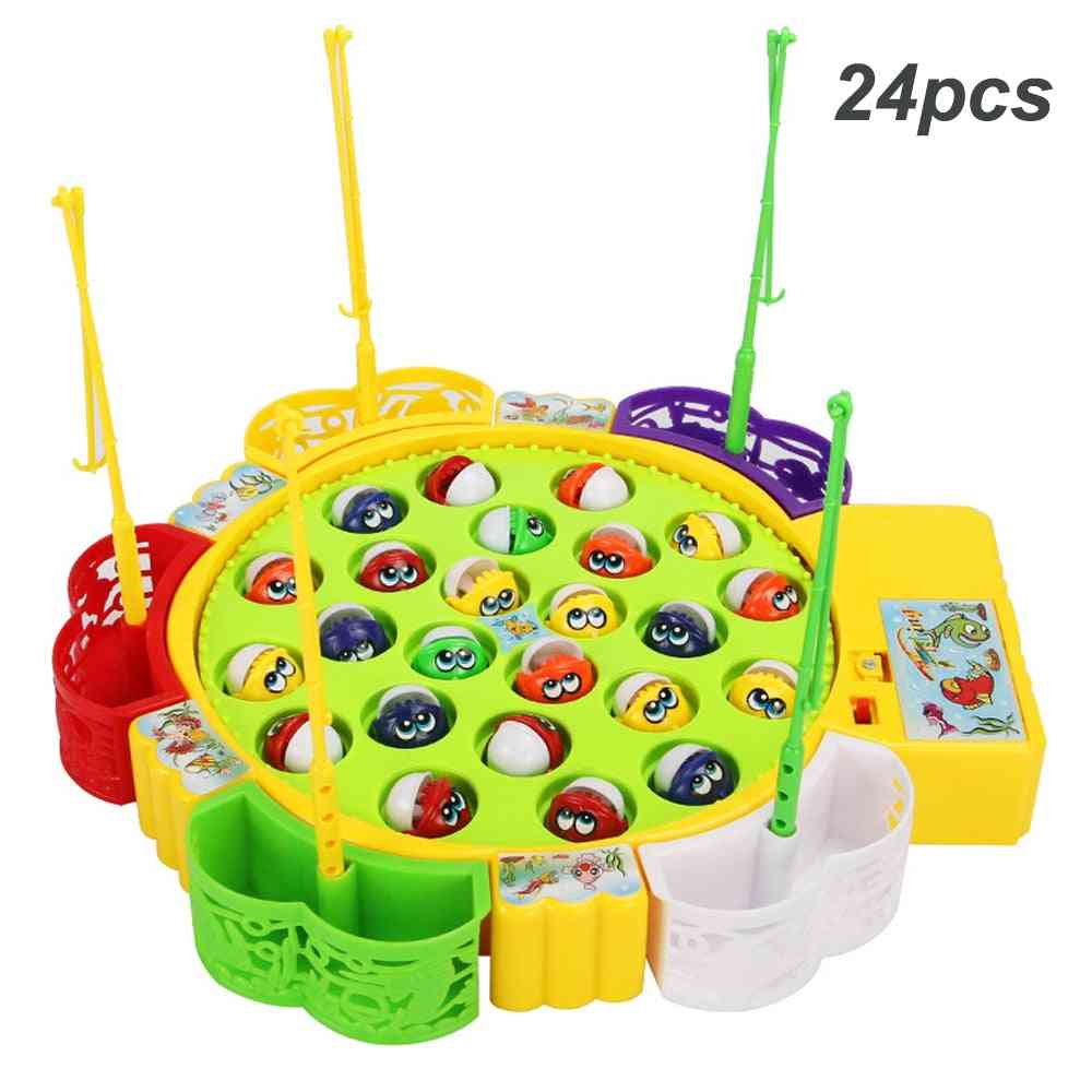 Electric Rotating And Magnetic Fishing Game Set