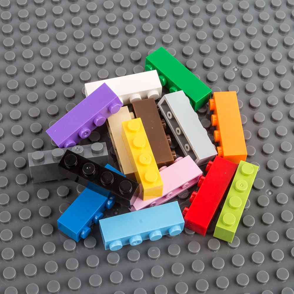 1x4 pequeno bloco de construção pixel- diy high bricks 65pcs para legoss brinquedo educacional multicolor presente para crianças - preto-65pcs