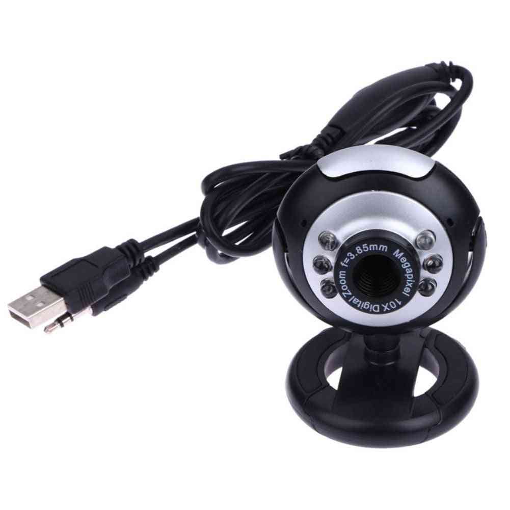 Webcamera With 6led Night-light Buit-in Mic Clip