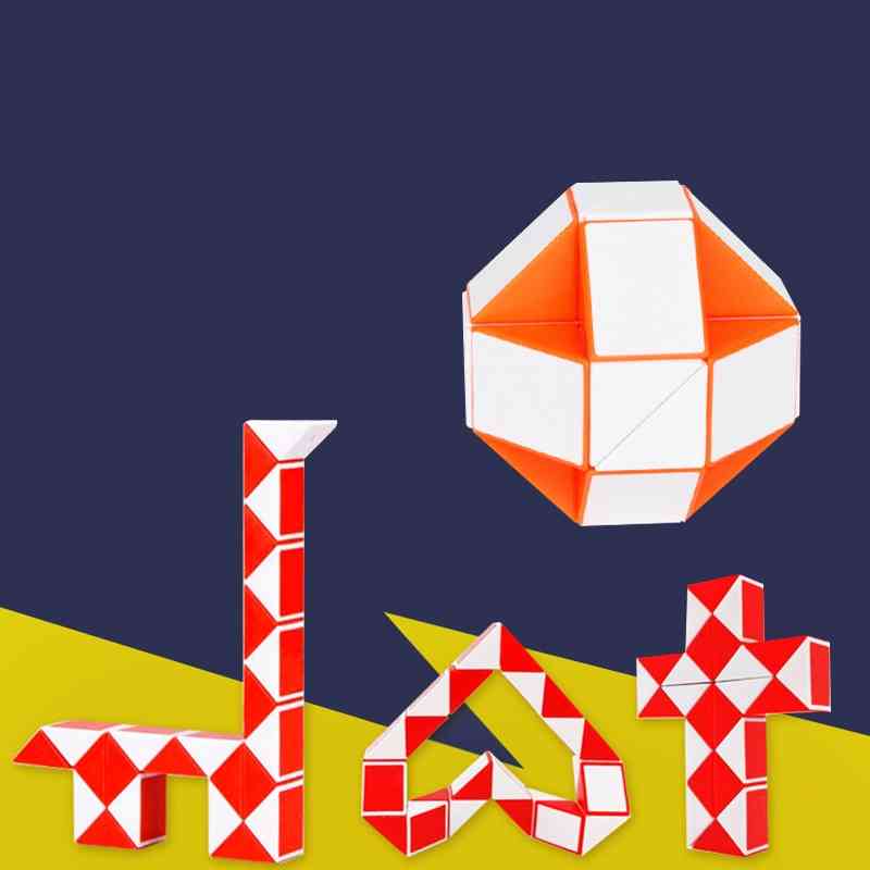 Kígyó design csavart kocka- deformációs vonalzó, gyerek puzzle oktató játék