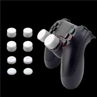 8 stks siliconen analoge thumb stick joystick grips voor playstation - vervangende onderdelen - zwart