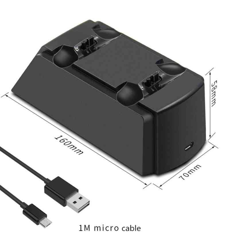 Twin 4, Usb Charging Dock Station - Controller Charger For Playstation