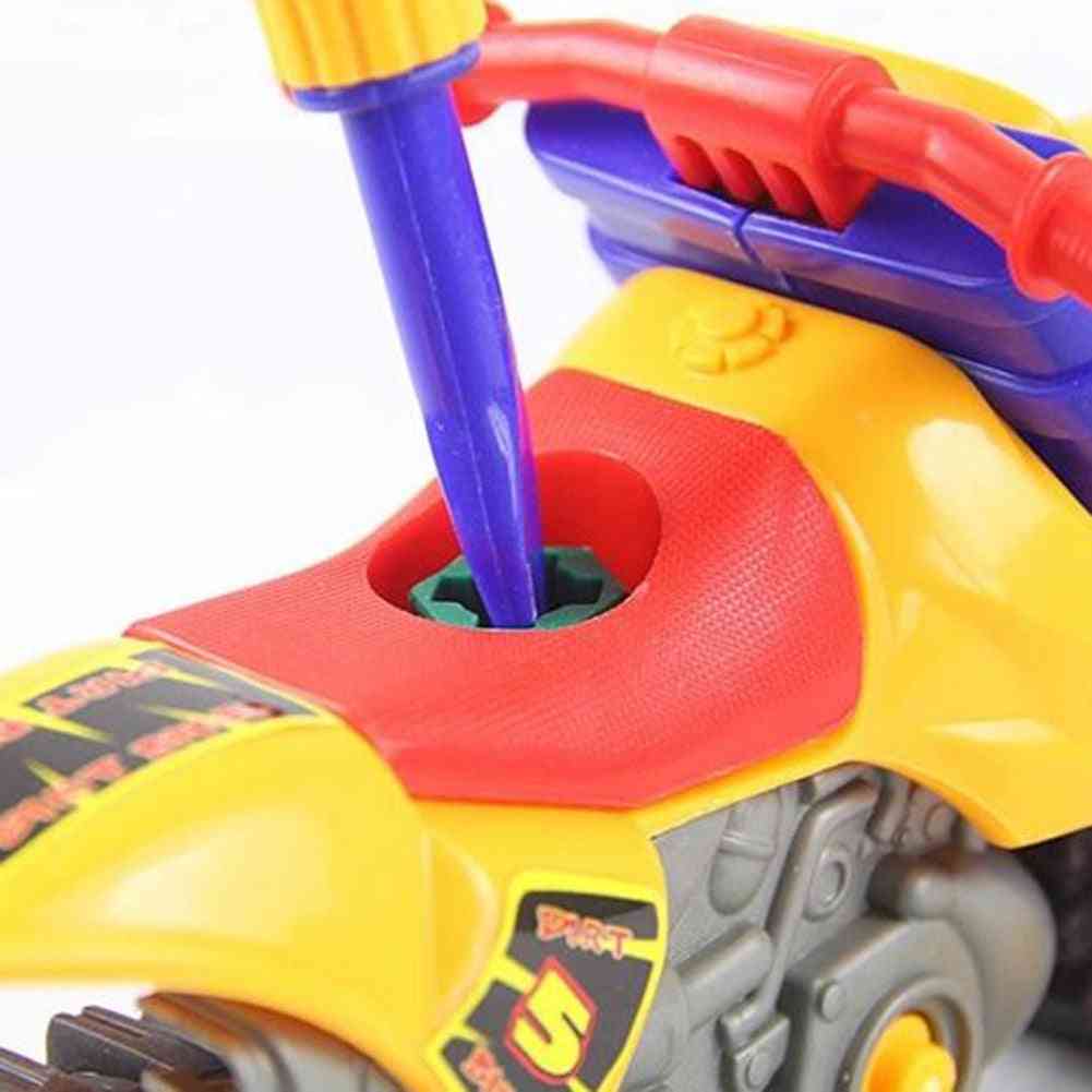 Niños diy motocicleta moto tuercas modelo juguete educativo con destornilladores -