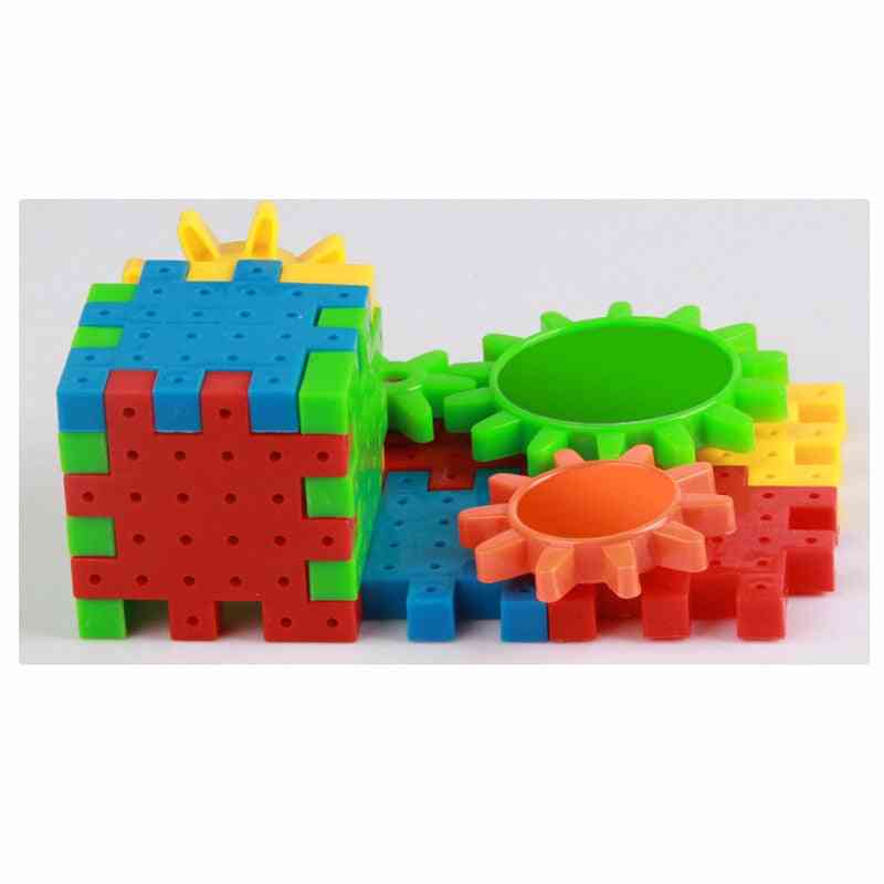 Educational 3d Building Blocks For- Colorful Electric Gears Building Kits