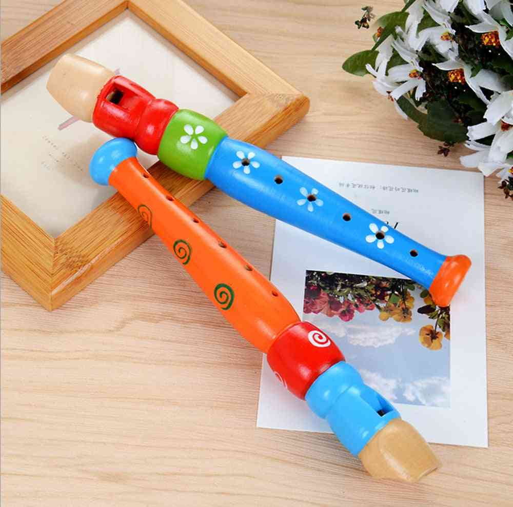 Colorful Wooden Trumpet Buglet - Hooter Bugle Music Toy Education