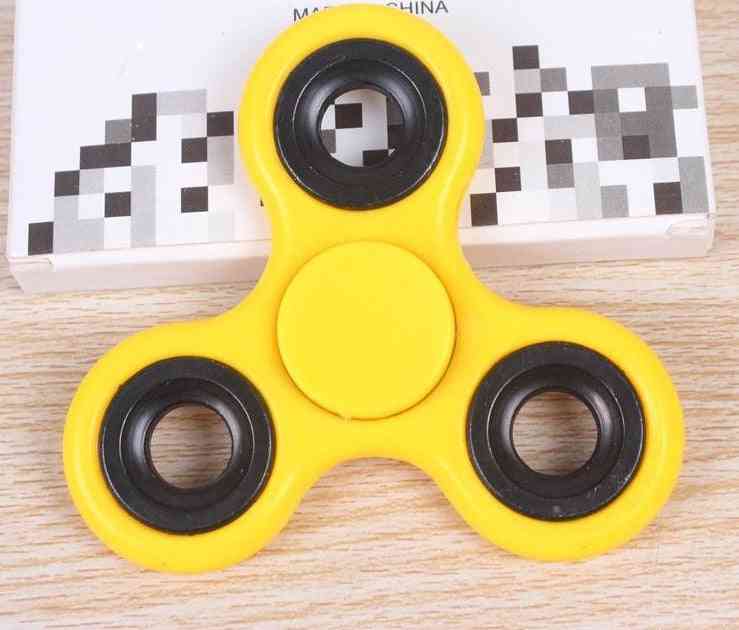 Abs fidget, edc spinner per autismo e anti stress, giocattoli divertenti tri-spinner - nero