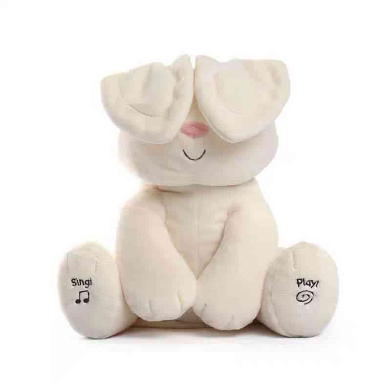 Elektronische Plüschtiere - Elefant, Bär, Hund, sprechende singende Puppe Kaninchen Schwein Musikspielzeug - Bär in Englisch