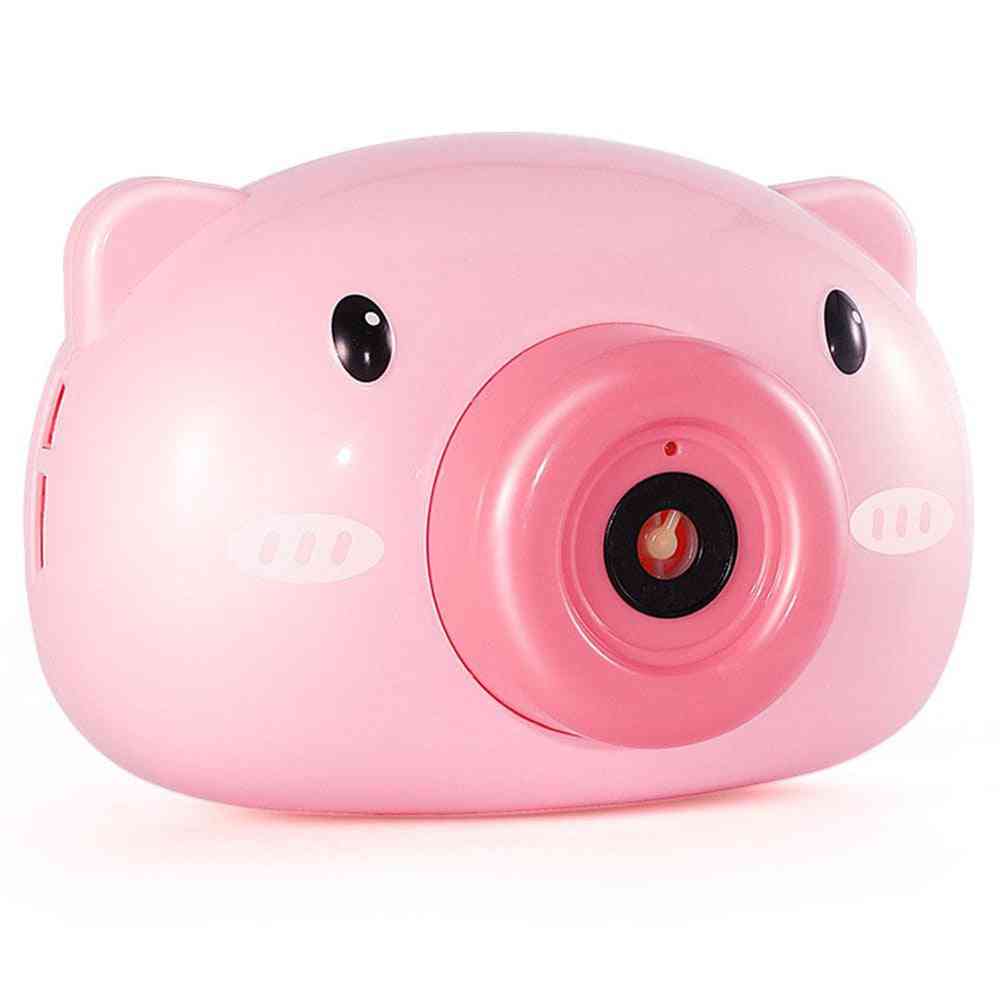 Cute Cartoon Pig Camera Bubble Machine Kids - Giocattoli Bambini Baby Music Outdoor Automatic Bubble Maker