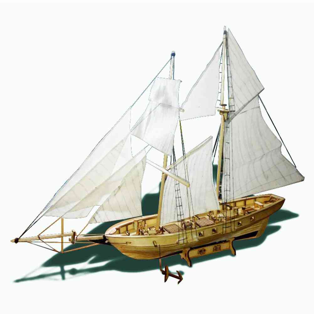 Miasto montaż zestawy budowlane model statku drewniana żaglówka zabawki - harvey model żeglarski zmontowany drewniany zestaw DIY (standard) -