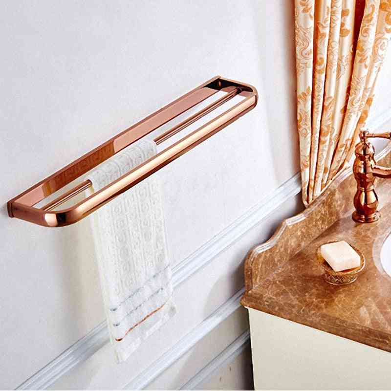 Luxury Brass Wall Mounted Toilet Brush Paper Towel Holder