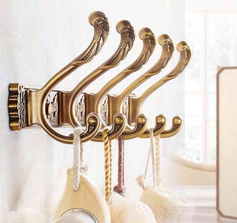 Luxusní koupelnová nástěnná řezba starožitné háčky (5 háčků)