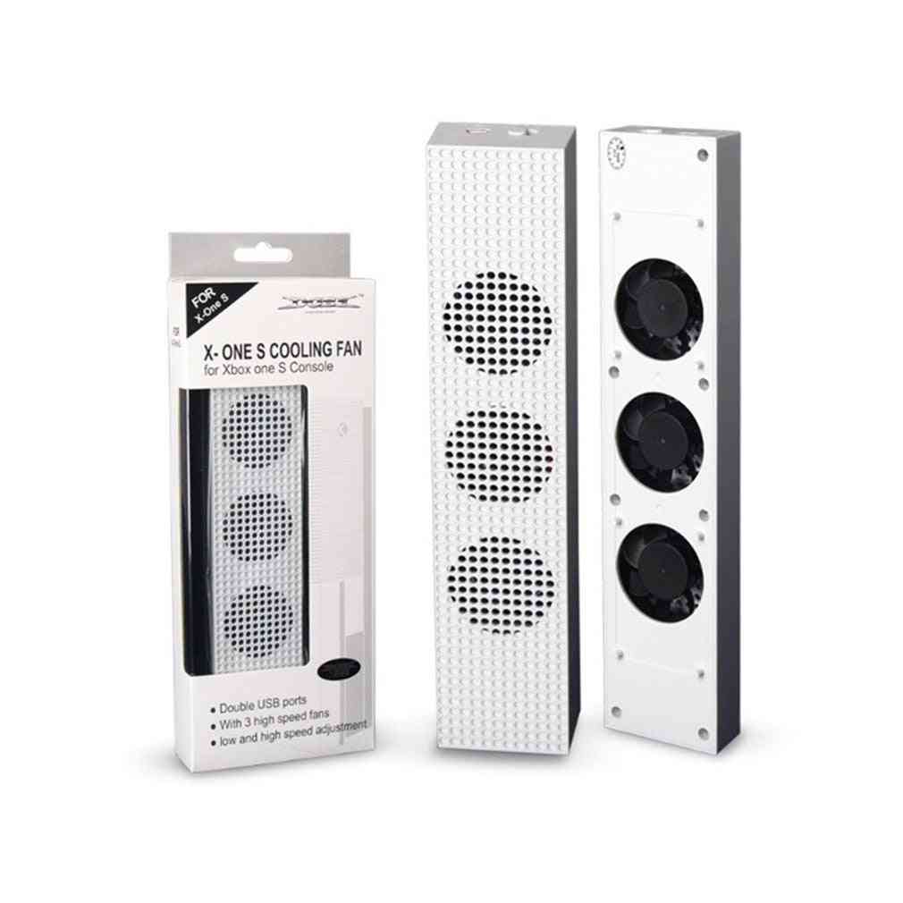 Para xbox one s ventilador de enfriamiento con concentrador de 2 puertos usb y ajuste de velocidad de 3 h / l ventiladores de enfriamiento enfriador -