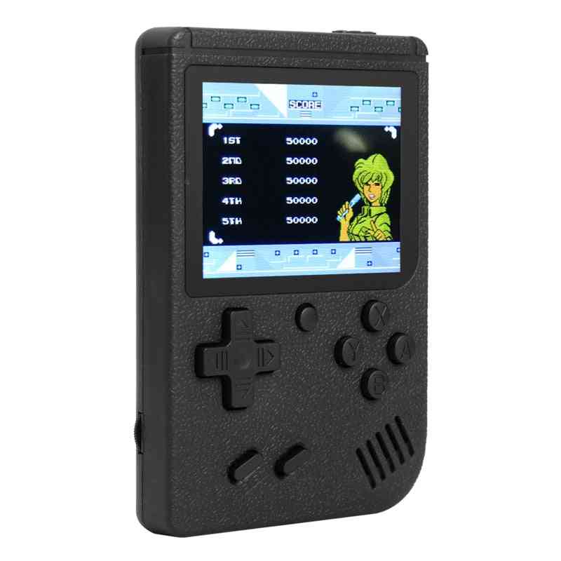 Videogameconsole 3 inch scherm 8 bit mini pocket handheld gaming-speler ingebouwd 400 klassieke games kindergeschenken - zwart