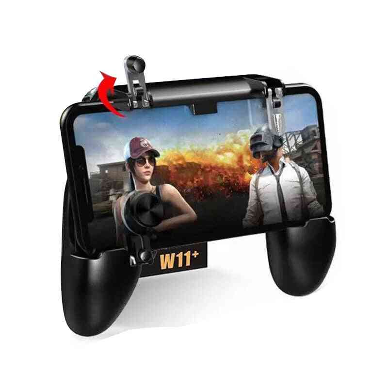 W11+ Pugb-mobile Game Controller, Free-fire/pubg Mobile Joystick Gamepad-metal L1r1 Shooter-joystick For Ios/android Mobile Phone (black)