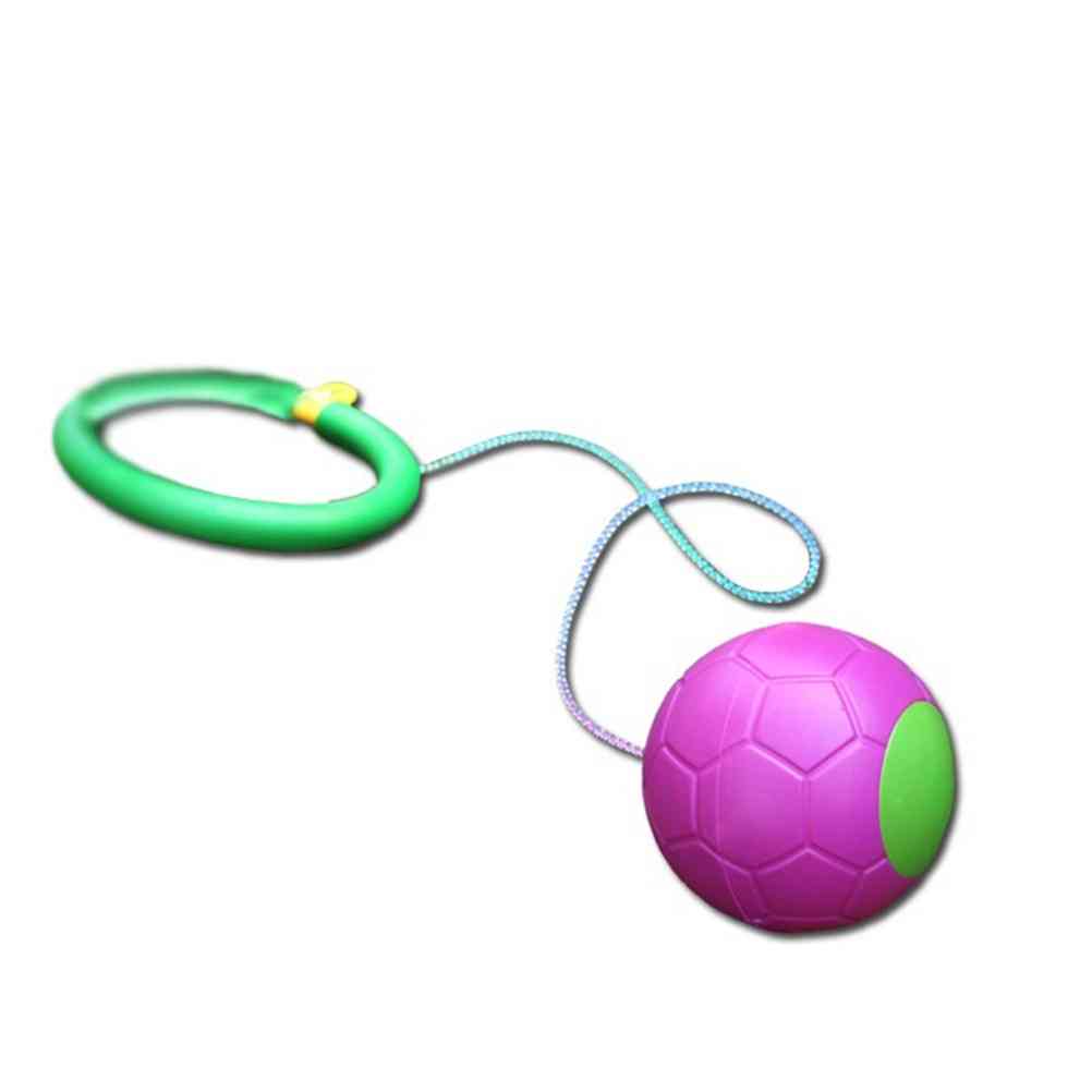 Enkelt fod hoppe bold legetøj, roterende bold hoppe kraft reaktion træning bold barn-forælder spil udendørs sjovt sportslegetøj (tilfældig farve) -