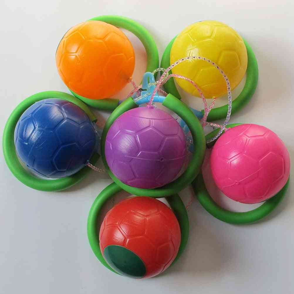 Giocattolo con palla da salto con un piede singolo, palla rotante con forza di salto con reazione di reazione palla giochi per bambini-genitori giocattolo sportivo per divertimento all'aria aperta (colore casuale) -