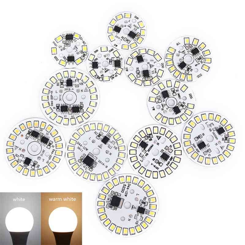 Placa de fonte de luz de módulo circular para lâmpada bulbo, lâmpada de remendo de lâmpada led, placa smd - 3w branco quente