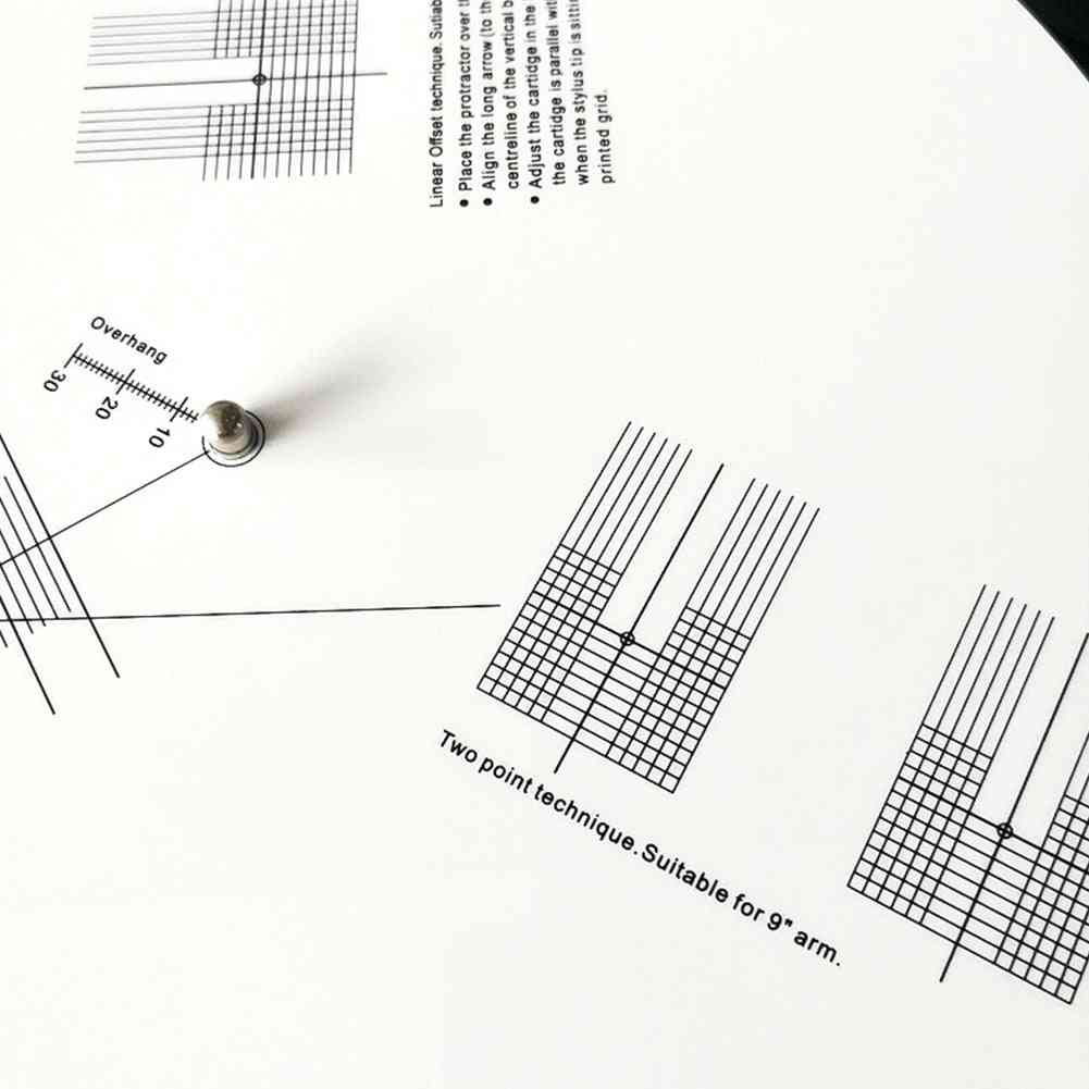 Turntable Cartridge Alignment Protractor Mat - Anti Sliding Lp Vinyl Record Pickup Calibration Plate